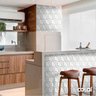 Papel de Parede Adesivo Efeito Gesso 3D Geométrico 1 9m - 5