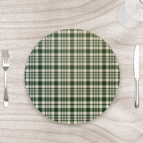 Capa para Sousplat 35cm Natal Xadrez Verde - sem Base - Kit com 2