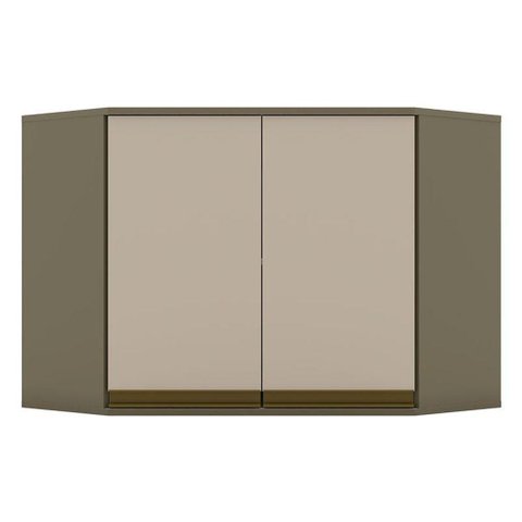 Armário Aéreo Évelin Canto Obliquo 2 Portas 67 Cm Duna Cristal - Henn