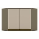 Ver imagem 1 de Armário Aéreo Évelin Canto Obliquo 2 Portas 67 Cm Duna Cristal - Henn