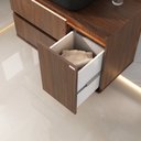 Ver imagem 5 de Conjunto para Banheiro Adelaide 90 Suspenso LED Espelheira Cuba Olivia Preto Fosco - Fabribam Preto