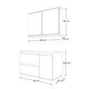 Ver imagem 4 de Conjunto para Banheiro Adelaide 90 Suspenso LED Espelheira Cuba Olivia Preto Fosco - Fabribam Preto
