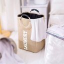 Ver imagem 3 de Cesto Organizador Bolsa Dobrável com Alça Marrom