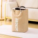 Ver imagem 2 de Cesto Organizador Bolsa Dobrável com Alça Marrom