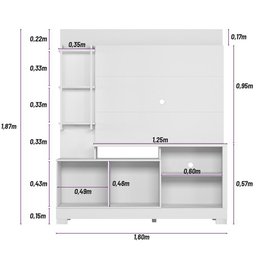Estante Home Ripado para Tv 50 Polegadas Alagoas Linea Brasil - 9