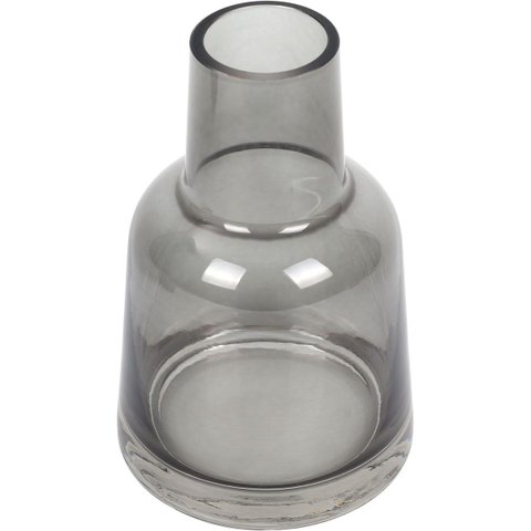 Vaso Decorativo Enfeite Casa Home&Co Vidro 14x9x9cm Cinza