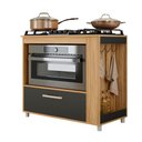 Ver imagem 5 de Balcão Cozinha para Cooktop 4 e 5 Bocas com Espaço para Forno Moderno com Gaveta