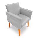 Ver imagem 6 de Kit 2 Poltrona Cadeira para Sala Confortável e Minimalista Paris em Suede