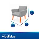 Ver imagem 7 de Kit 2 Poltrona Cadeira para Sala Confortável e Minimalista Paris em Suede