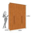 Ver imagem 4 de Guarda-Roupa Casal com 4 Portas e 2 Gavetas 165cm Multimóveis CR35487 Cinamomo