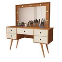 Ver imagem 1 de Penteadeira Camarim com Leds e Espelho Anaisa:nature Off White