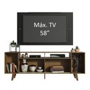 Ver imagem 6 de Rack e Painel para TV até 58" Cancun Rustic/preto Madesa