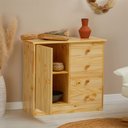 Ver imagem 1 de Cômoda Madeira Maciça 1 Porta 4 Gavetas Rondo Natural
