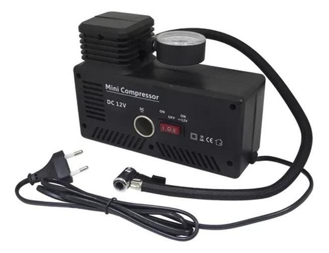 Mini Compressor Ar Automotivo Elétrico e 12v Multifunção - 5