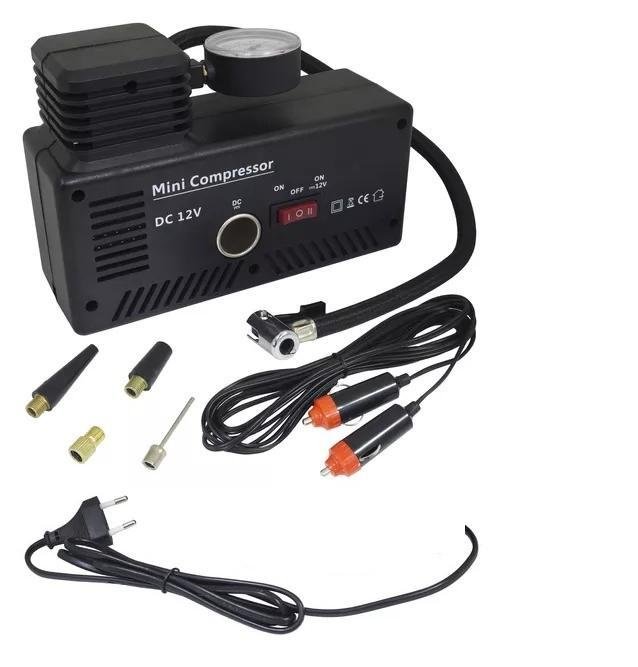 Mini Compressor Ar Automotivo Elétrico e 12v Multifunção - 3