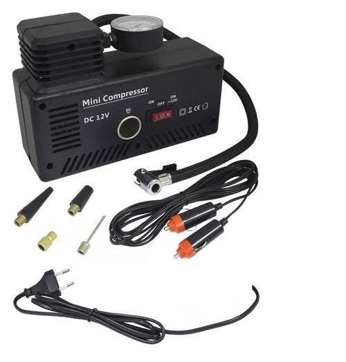 Mini Compressor Ar Automotivo Elétrico e 12v Multifunção