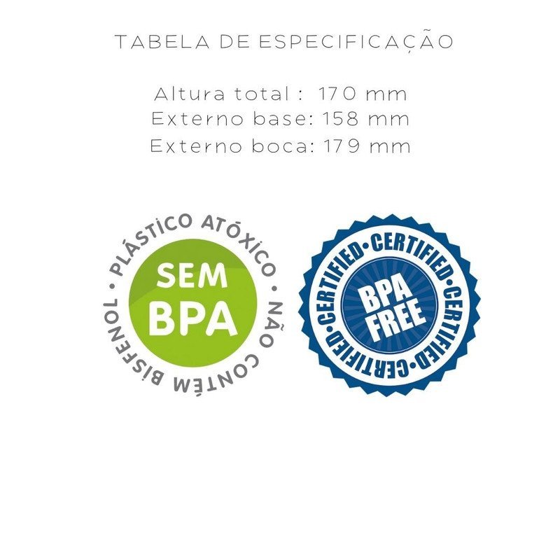 Balde Pernambuco Transparente 3.2L - 5 Peças - 6