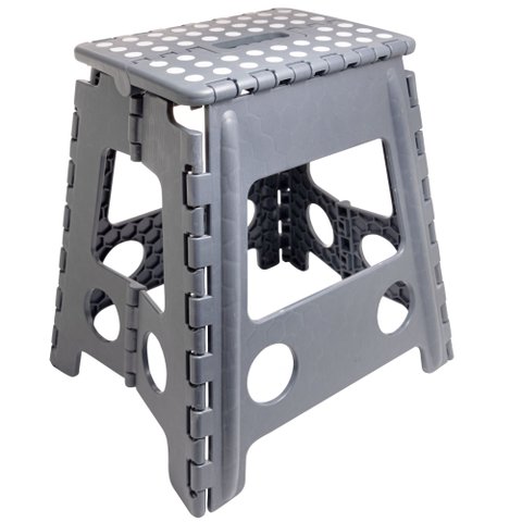 Banco Multiuso Dobrável de Plástico 39cm para Casa e Carro