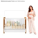Ver imagem 5 de Quarto Bebê Completo Crescer 100% MDF Berço 3 em 1 Cômoda Sapateira e Guarda Roupa Cinamomo Branco