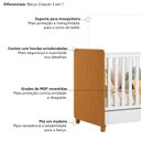 Ver mais imagens de Quarto Bebê Completo Crescer 100% MDF Berço 3 em 1 Cômoda Sapateira e Guarda Roupa Cinamomo Branco