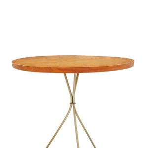 Tampo Mesa 60cm Bistrô Madeira Envernizada Redondo