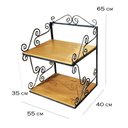 Ver imagem 2 de Prateleira Dupla de Parede Cozinha suporte p/ Forno e Microondas Artesanal MINAS ARTE PRÓPRIA suport