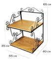Ver imagem 2 de Prateleira Dupla de Parede Cozinha suporte p/ Forno e Microondas Artesanal MINAS ARTE PRÓPRIA suport