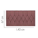 Ver imagem 4 de Painel Estofado Istambul Casal Madeira Maciça Suede Rosa Gat Magazine 140cm