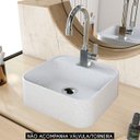 Ver imagem 2 de Cuba Pia para Banheiro Quadrada 32cm Ágata C08 Branco Granit - Mpozenato