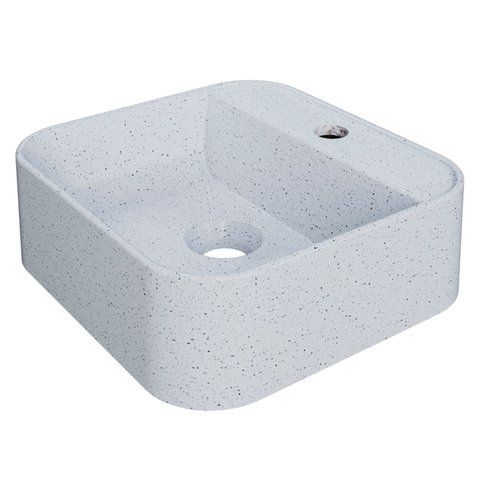 Cuba Pia para Banheiro Quadrada 32cm Ágata C08 Branco Granit - Mpozenato