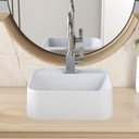 Ver imagem 7 de Cuba Pia para Banheiro Quadrada 32cm Ágata C08 Branco Granit - Mpozenato