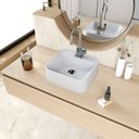 Ver imagem 6 de Cuba Pia para Banheiro Quadrada 32cm Ágata C08 Branco Granit - Mpozenato