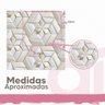Papel de Parede Efeito Gesso 3d Gold Cinza Geometrico 3m - 4