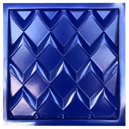 Formas Poligonos 30x30 Cm 3d Abs Azul Gesso Cimento 1mm - 3