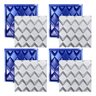 Formas Poligonos 30x30 Cm 3d Abs Azul Gesso Cimento 1mm - 1