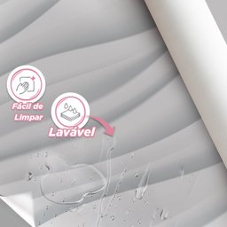 Papel de Parede Adesivo Efeito Gesso 3d Ondas Dunas Sala Quarto 3m - 2