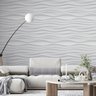 Papel de Parede Adesivo Efeito Gesso 3d Ondas Dunas Sala Quarto 3m - 7