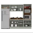 Ver imagem 4 de Armário de Cozinha Modulada Completa 4 Peças 270cm com Tampo 250047 Koya Politorno Móveis