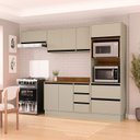 Ver imagem 1 de Armário de Cozinha Modulada Completa 4 Peças 270cm com Tampo 250047 Koya Politorno Móveis