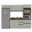 Ver imagem 3 de Armário de Cozinha Modulada Completa 4 Peças 270cm com Tampo 250047 Koya Politorno Móveis