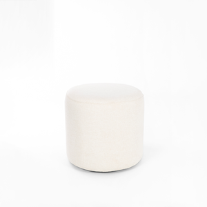 Puff Decorativo Redondo para Quarto Linho Perse