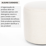Puff Perse Decorativo Tecido Linho Banqueta Puffe Redondo - 5
