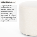 Ver imagem 5 de Puff Perse 40cm Decorativo Tecido Linho Banqueta Puff Redondo