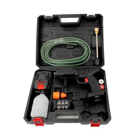 Lavadora Portatil Alta Pressão Bateria 48v sem Fio Maleta Bivolt Lavar Carro