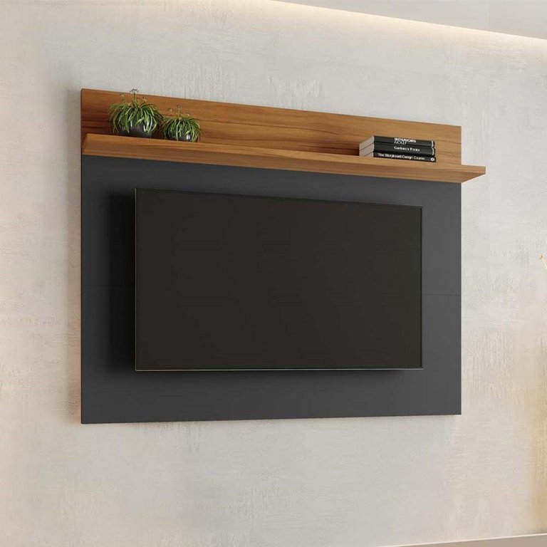 Painel Home Suspenso para Tv até 50 Polegadas 1 Prateleira Sala de Estar