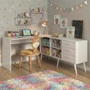 Ver imagem 1 de Mesa de Estudos em L com 3 Gavetas Porto Multimóveis Mp6047 Branco
