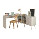 Ver imagem 2 de Mesa de Estudos em L com 3 Gavetas Porto Multimóveis Mp6047 Branco