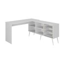 Ver imagem 3 de Mesa de Estudos em L com 3 Gavetas Porto Multimóveis Mp6047 Branco