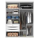 Ver imagem 2 de Guarda-Roupa Solteiro 2 Portas 3 Gavetas Eleganza