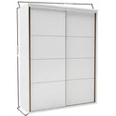 Ver imagem 4 de Guarda-Roupa Solteiro 2 Portas 3 Gavetas Eleganza